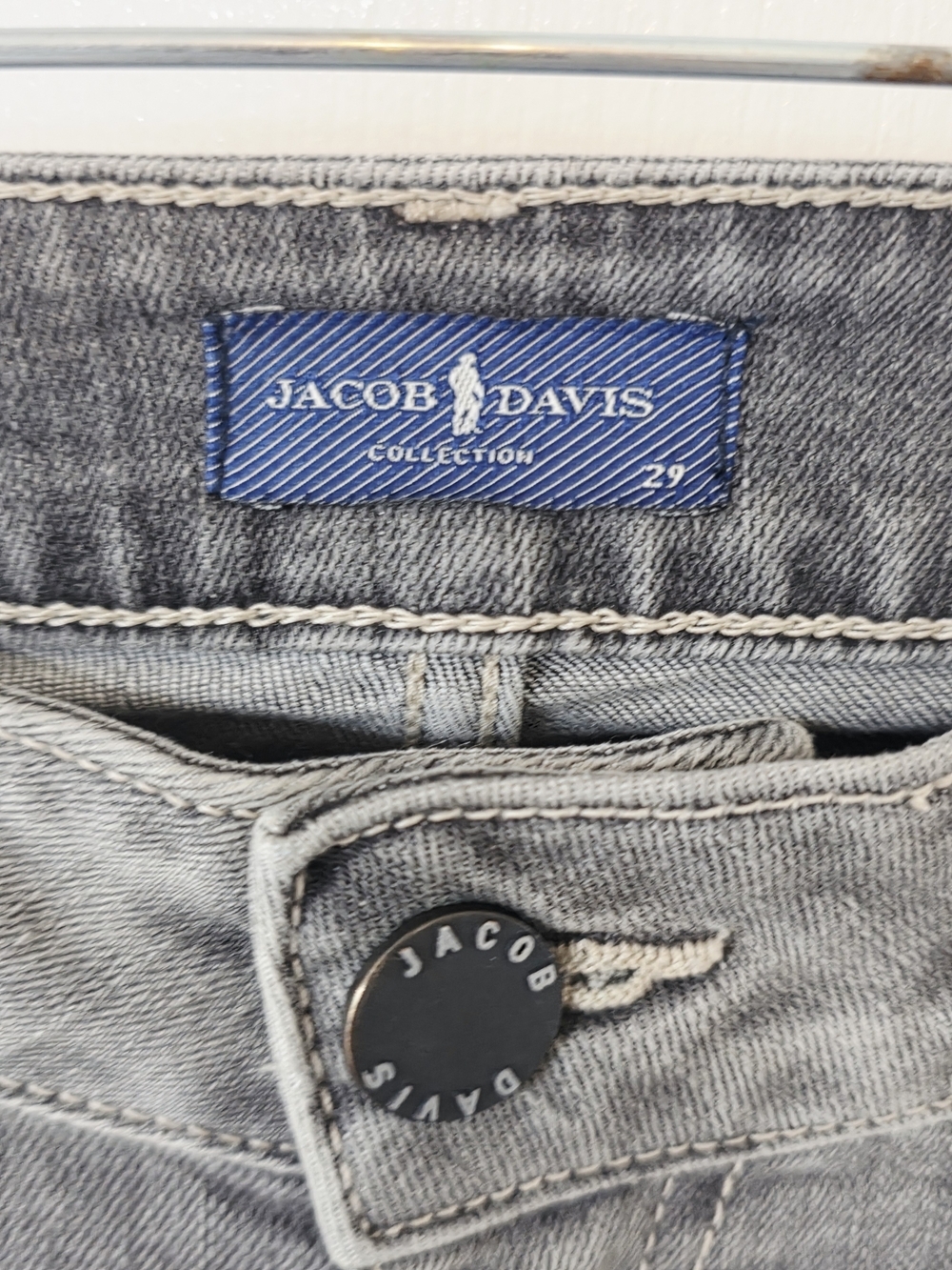 Jacob Davis Slim Fit Grey Wash Women's Skinny Jeans - Picture 6 of 6